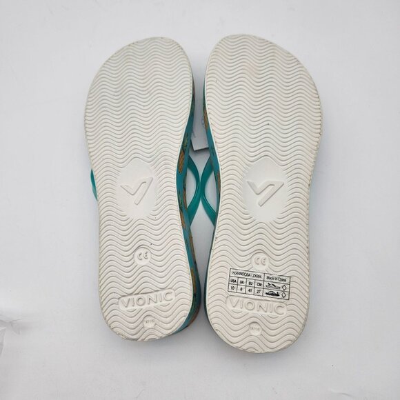 Vionic Beach Noosa Platform Flip Flops Pineapples Womens Sz 10 NEW - Picture 6 of 7